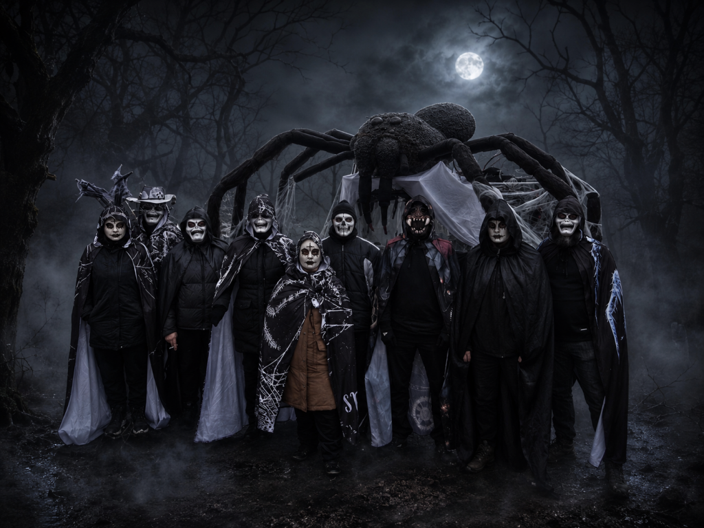 Über uns 2 Akteure der Schönberger Horrornacht in ihren Horror-Kostümen
